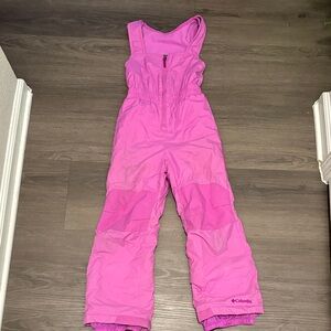 Columbia Kids Bright Pink Snow Bibs
